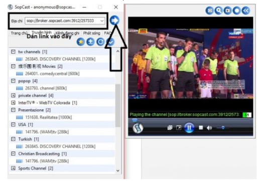 Cách lấy link sopcast K+