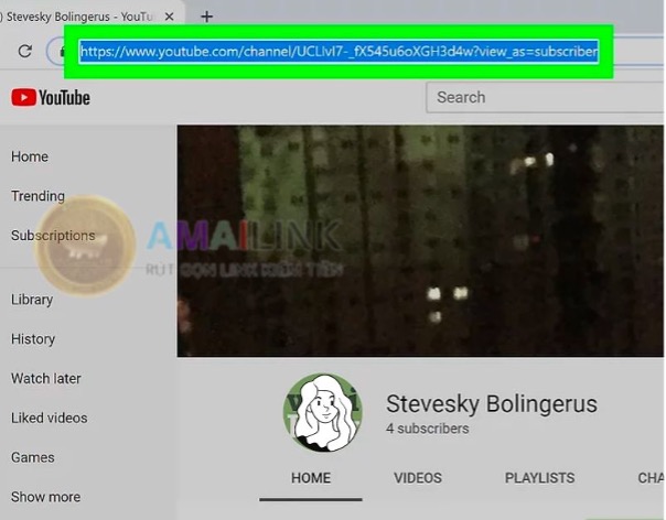 Cách lấy link đăng ký kênh Youtube trên máy tính