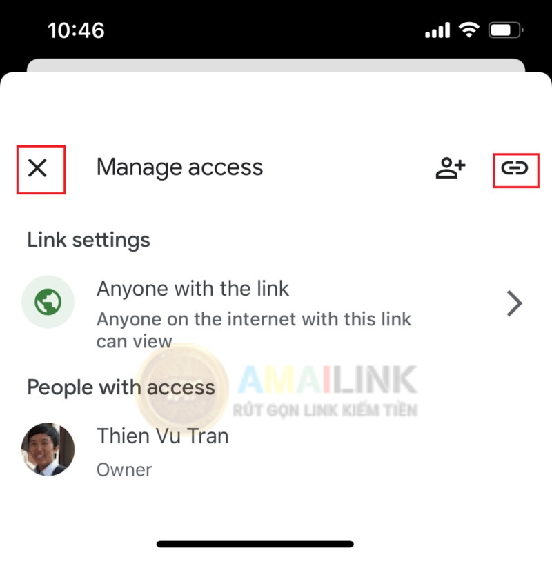 Cách lấy link google drive trên điện thoại 2