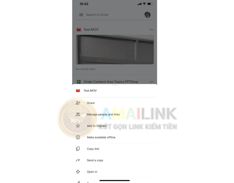 Cách chia sẻ link google drive trên điện thoại