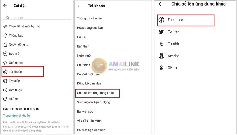 Cách chia sẻ link Instagram lên Facebook bằng máy tính