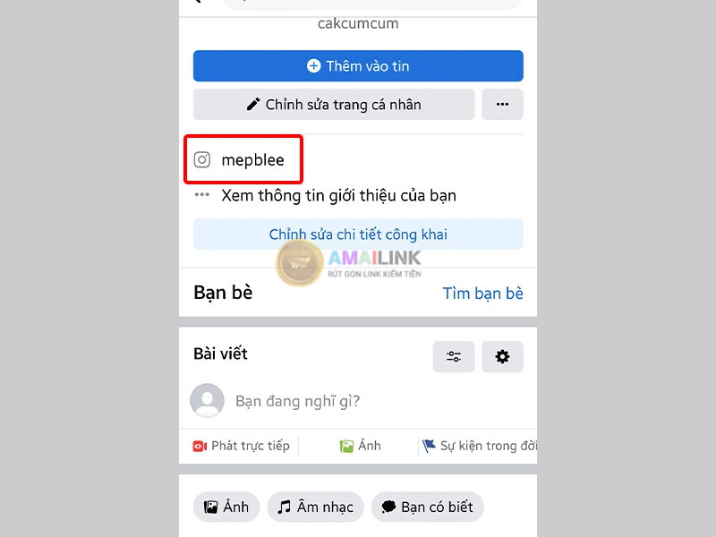 Cách chia sẻ link Instagram lên Facebook bằng điện thoại