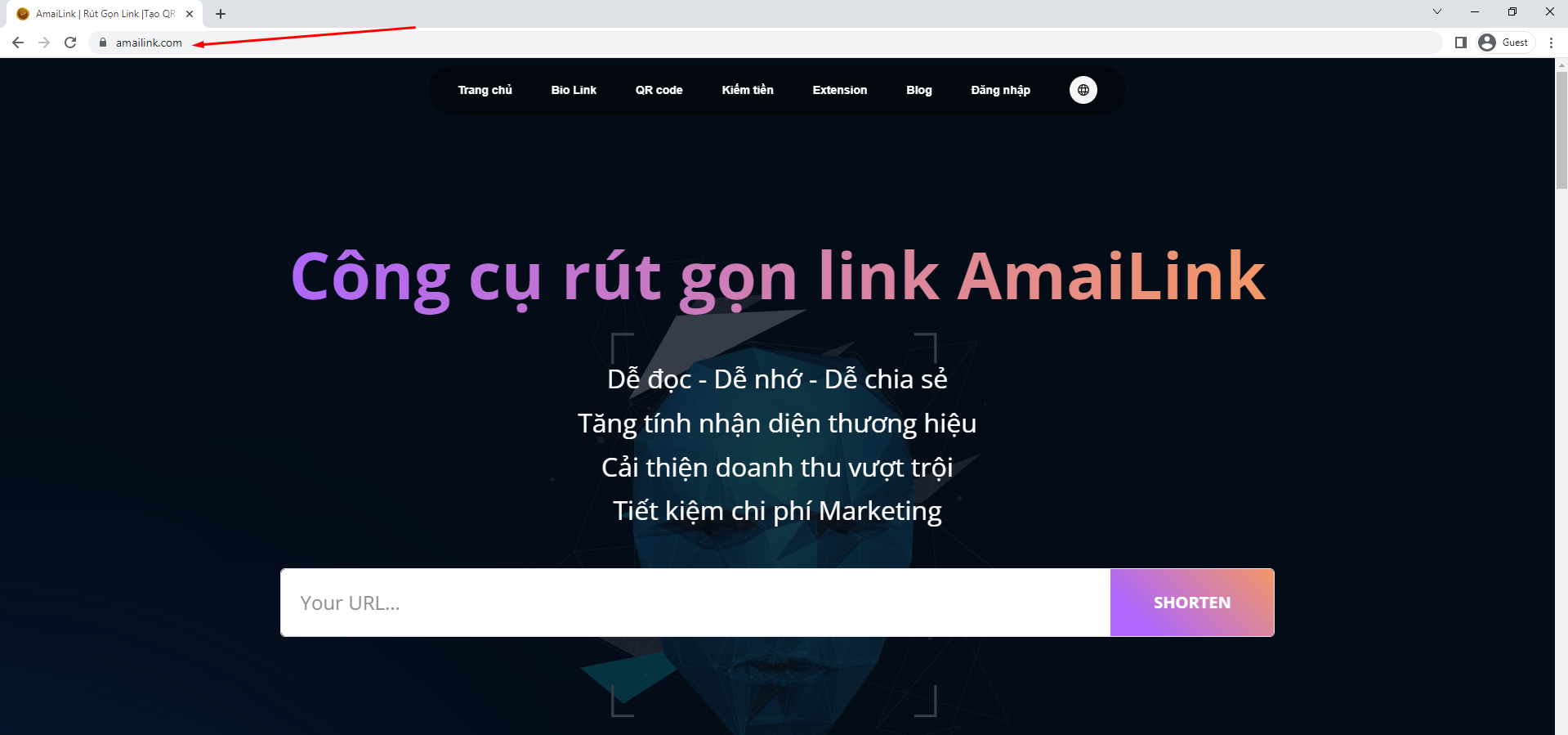 Cách lấy link trang Web