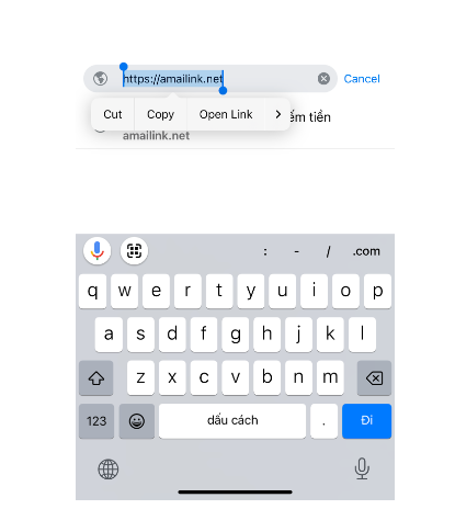 cách copy link trên điện thoại